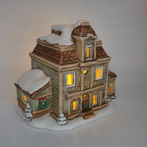 Lefton Colonial Village House Votive Candle Holder Designed by Byron Wood - Picture 3 of 15